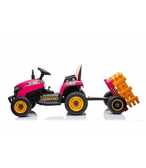 TRACTOR CON REMOLQUE 12V, RC PARENTAL, ROSA-PINK   INDA611-LE-BBH-030